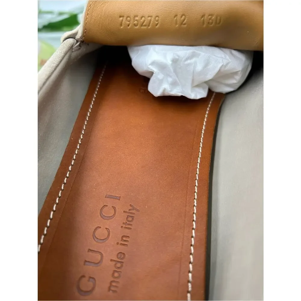 Men's Gucci GG embossed suede Driver loafers size 12 fits 12.5 US made in Italy